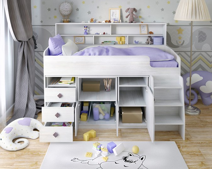 Детская кровать-чердак Малыш-5, цвет Винтерберг в Нижнем Новгороде - изображение 3