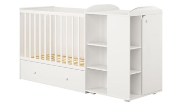 Кровать-трансформер детская с комодом POLINI Kids Ameli 800 Белый, серия AMELI в Арзамасе