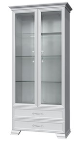 Шкаф-витрина Грация ШР-2, белый, 2 стекла в Нижнем Новгороде