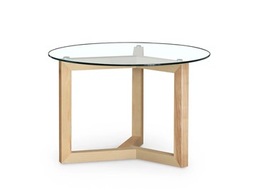Круглый стол Оникс-8, Натуральный массив/Прозрачное стекло в Нижнем Новгороде