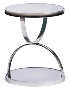 Стеклянный столик в гостиную GROTTO (mod. 9157) металл/дымчатое стекло, 42х42х50, хром в Нижнем Новгороде