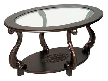Стеклянный столик Овация-С, темно-коричневый в Нижнем Новгороде