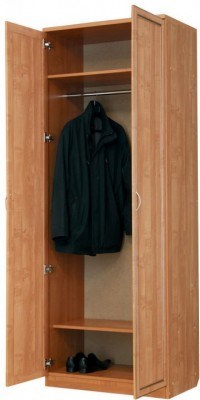 Шкаф 2-х дверный 100 со штангой, цвет Дуб Сонома в Нижнем Новгороде - изображение 1