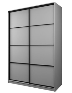 Шкаф 2-х дверный MAX МШ-25-6-18-11, Профиль Черный/Цвет Серый Шагрень в Нижнем Новгороде
