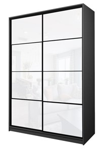 Шкаф 2-х дверный MAX МШ-25-6-18-22, Профиль Черный/Цвет Графит/Oracal Белый в Нижнем Новгороде