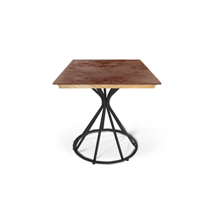 Керамический стол SHT-TU4-1/ТT8 60/60 (черный муар/прозрачный лак/коричневая сепия) в Арзамасе