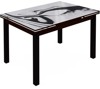 Кухонный стол раскладной Шанхай исп.1 металл. крашенные №21 (Exclusive h187/черный) в Нижнем Новгороде