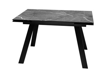 Керамический кухонный стол DikLine DKL140 Керамика Черный мрамор/опоры черные (2 уп.) в Нижнем Новгороде