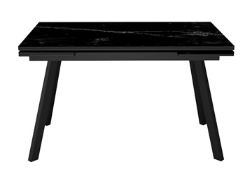 Кухонный раскладной стол DikLine SKA125 Керамика Черный мрамор/подстолье черное/опоры черные (2 уп.) в Нижнем Новгороде