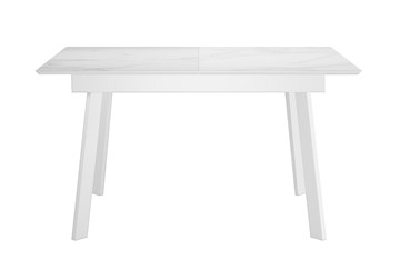 Керамический обеденный стол DikLine SKH125 Керамика Белый мрамор/подстолье белое/опоры белые (2 уп.) в Нижнем Новгороде