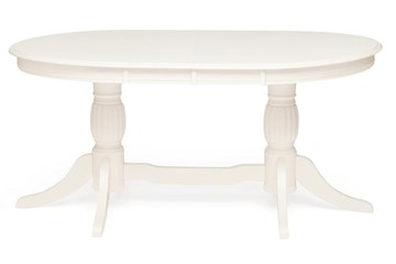 Овальный обеденный стол LORENZO (Лоренцо) 160+46x107x76, pure white (402) в Нижнем Новгороде