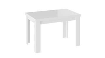 Мини-стол на кухню Норман тип 1, цвет Белый/Стекло белый глянец в Арзамасе