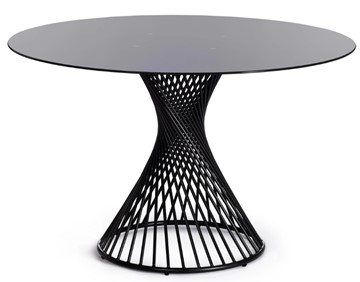 Стеклянный обеденный стол BERTOIA (mod. GT21) металл/стекло, Black (черный) арт.20595 в Нижнем Новгороде