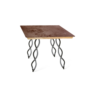 Керамический обеденный стол SHT-TU17 (4 шт.)/ТT8 60/60 (черный муар/прозрачный лак/коричневая сепия) в Арзамасе