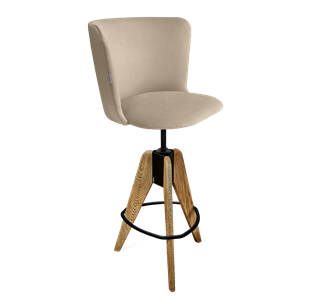 Барный  стул SHT-ST36 / SHT-S92 (ванильный крем/браш.коричневый/черный муар) в Нижнем Новгороде