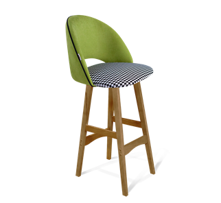 Барный стул SHT-ST34-3 / SHT-S65 (оливковый/гусиная лапка/светлый орех) в Нижнем Новгороде