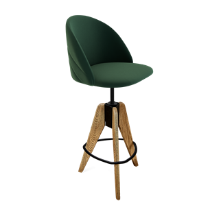 Барный стул SHT-ST35-2 / SHT-S92 (лиственно-зеленый/браш.коричневый/черный муар) в Нижнем Новгороде