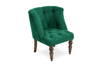 Кресло Бриджит зеленый ножки коричневые в Нижнем Новгороде