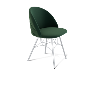 Обеденный стул SHT-ST35-2 / SHT-S100 (лиственно-зеленый/хром лак) в Нижнем Новгороде