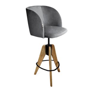 Полубарный стул SHT-ST33 / SHT-S92 (угольно-серый/браш.коричневый/черный муар) в Нижнем Новгороде