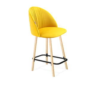 Полубарный стул SHT-ST35-1 / SHT-S94-1 (имперский жёлтый/прозрачный лак/черный муар) в Нижнем Новгороде