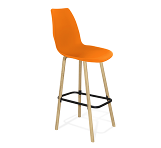 Барный стул SHT-ST29/S94 (оранжевый ral2003/прозрачный лак/черный муар) в Нижнем Новгороде