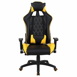 Кресло компьютерное Brabix GT Master GM-110 (две подушки, экокожа, черное/желтое) 531927 в Нижнем Новгороде