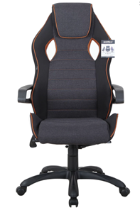 Компьютерное кресло Brabix Techno Pro GM-003 (ткань, черное/серое, вставки оранжевые) в Нижнем Новгороде