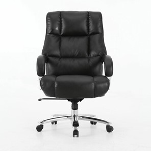 Кресло офисное Brabix Premium Bomer HD-007 (рециклированная кожа, хром, черное) в Нижнем Новгороде