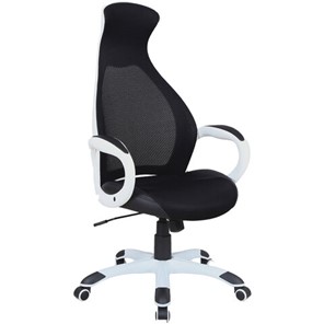 Офисное кресло Brabix Premium Genesis EX-517 (пластик белый, ткань/экокожа/сетка черная) 531573 в Нижнем Новгороде