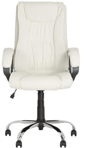Кресло для офиса ELLY (CHR68) экокожа ECO-50, белая в Нижнем Новгороде