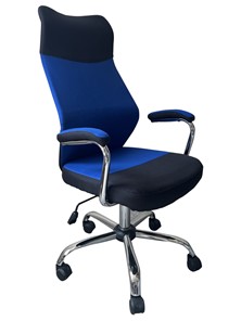 Кресло компьютерное C168 черный/синий в Нижнем Новгороде