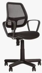 Кресло офисное ALFA GTP (PM60) искусственная кожа /сетка черный в Нижнем Новгороде