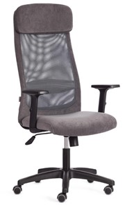 Кресло офисное PROFIT PLT флок/ткань, серый, 29/W-12, арт.20537 в Нижнем Новгороде