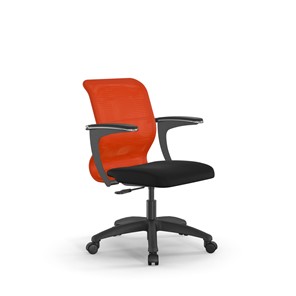 Кресло компьютерное SU-M-4/подл.160/осн.005 оранжевый/черный в Нижнем Новгороде