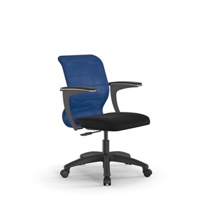 Офисное кресло SU-M-4/подл.160/осн.005 светло-синий/черный в Нижнем Новгороде