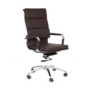Офисное кресло CHAIRMAN 750 экокожа коричневая в Арзамасе