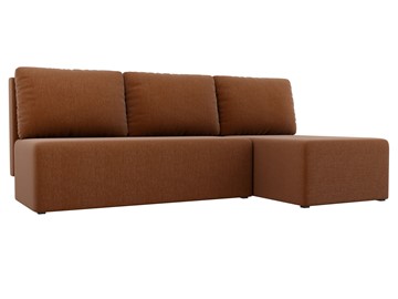 Угловой раскладной диван Поло, Коричневый (рогожка) в Арзамасе
