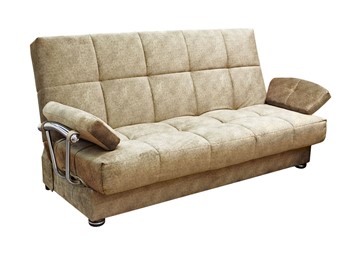 Прямой диван FLURE Home Милана 6 БД с хром. подлокотниками, Боннель в Нижнем Новгороде