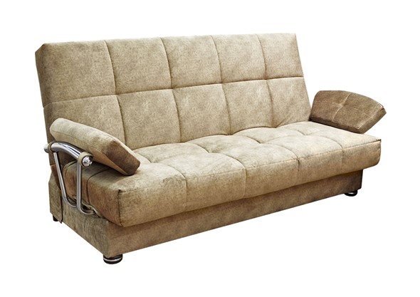 Прямой диван Милана 6 БД с хром. подлокотниками, Боннель в Нижнем Новгороде - изображение