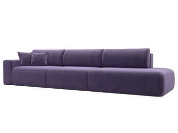 Прямой диван Лига-036 Модерн Лонг, Фиолетовый (велюр) в Нижнем Новгороде
