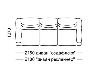 Прямой диван Мишель Элита 50 М, седафлекс в Нижнем Новгороде - предосмотр 7
