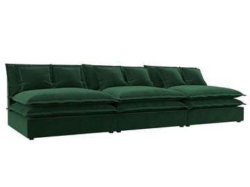 Прямой диван Лига-040 Лонг, Зеленый (Велюр) в Нижнем Новгороде