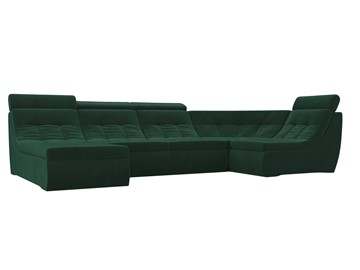 Модульный раскладной диван Холидей люкс, Зеленый (велюр) в Нижнем Новгороде