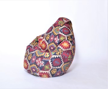 Кресло-мешок Груша среднее, велюр принт, мехико графит в Нижнем Новгороде
