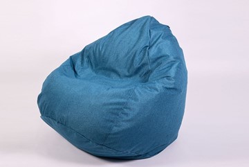 Кресло-мешок КлассМебель Юниор, рогожка синий в Нижнем Новгороде