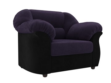 Кресло в гостиную Карнелла, Фиолетовый/Черный (велюр) в Нижнем Новгороде