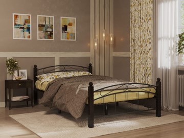 Кровать двуспальная Гарда 15, 160х200, черная в Арзамасе