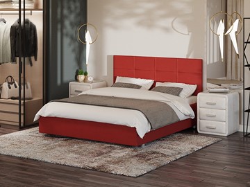 Спальная кровать Neo 180х200, Велюр (Forest 13 Красный) в Нижнем Новгороде