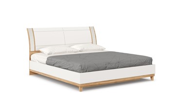 Двуспальная кровать Бари 1800 с кроватным основанием Дуб Золотой/Белый ЛД 698.220 в Нижнем Новгороде
